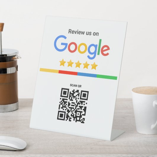 Google Review QR Code Standee Reclamebord Met Voetstuk (Insitu)