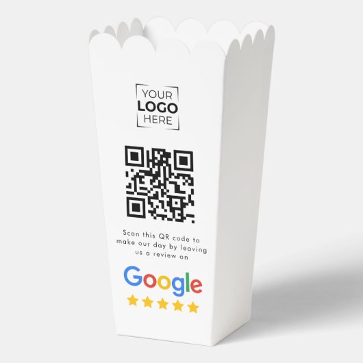 Google Review QR Code Zakelijke beoordeling Bedankdoosjes (Voorkant)