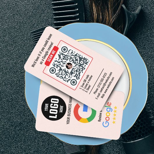 Google Review QR-code Zakelijke Kaart Sjabloon Visitekaartje