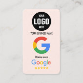 Google Review QR-code Zakelijke Kaart Sjabloon Visitekaartje (Voorkant)