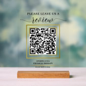 Google Review QR-codeteken - gepersonaliseerd bedr Acryl Bord (Neutraal)