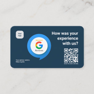 Google Review QR Kaart Hoe was uw ervaring Visitekaartje