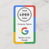 Google Review Request Card  with Logo and QR Code Visitekaartje (Achterkant)