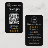 Google Review Request Card with QR code Visitekaartje (Voorkant / Achterkant)