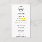 Google Review-sjabloon voor visitekaartjes (Achterkant)