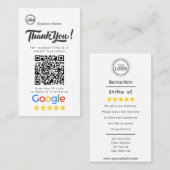 Google Review-sjabloon voor visitekaartjes (Voorkant / Achterkant)