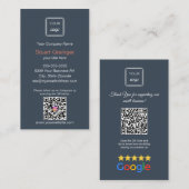 Google Review - Visitekaartje - Instagram QR Link (Voorkant / Achterkant)