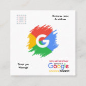 Google Review & Visitekaartje met QR Code Linked (Voorkant)
