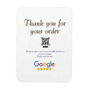 Google review zakelijke logo Scan QR review Magneet