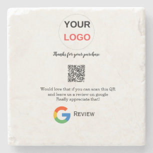 Google review zakelijke logo Scan QR review Stenen Onderzetter