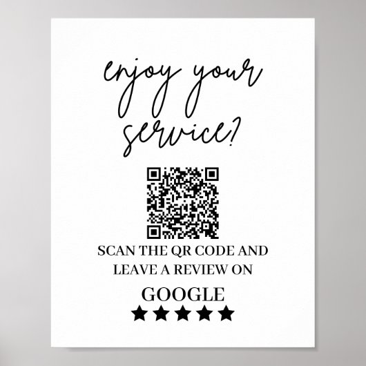 Google-Reviewen | Bedrijfs Review Verband QR Code Poster (Voorkant)