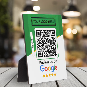 Google-Reviewen Business Review Link QR Code Fotoplaat