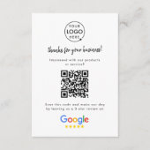 Google-Reviewen | Business Review Link QR Code Informatiekaartje (Voorkant)