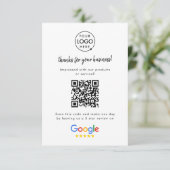 Google-Reviewen | Business Review Link QR Code Informatiekaartje (Staand voorkant)