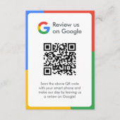 Google-Reviewen | Business Review Link QR Code Informatiekaartje (Voorkant)