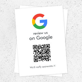 Google-Reviewen | Business Review Link QR Code Informatiekaartje