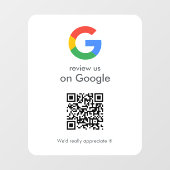 Google-Reviewen | Business Review Link QR Code Raamsticker (Vel)