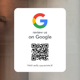 Google-Reviewen | Business Review Link QR Code Raamsticker