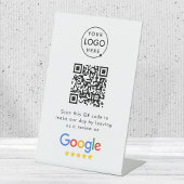 Google-Reviewen | Business Review Link QR Code Reclamebord Met Voetstuk