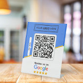 Google-Reviewen | Business Review Link QR Code Reclamebord Met Voetstuk