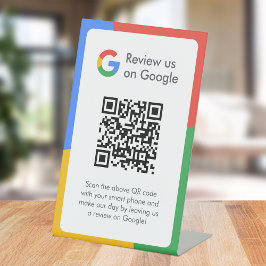 Google-Reviewen | Business Review Link QR Code Reclamebord Met Voetstuk