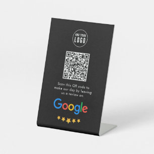Google-Reviewen   Business Review Link QR Code Reclamebord Met Voetstuk