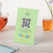 Google-Reviewen | Business Review Link QR Code Reclamebord Met Voetstuk (Insitu)