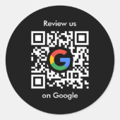 Google-Reviewen | Business Review Link QR Code Ronde Sticker (Voorkant)