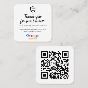 Google-Reviewen Business Review Link QR Code Squ Vierkante Visitekaartje