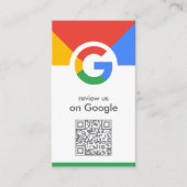 Google-Reviewen | Business Review Link QR Code Visitekaartje (Voorkant)