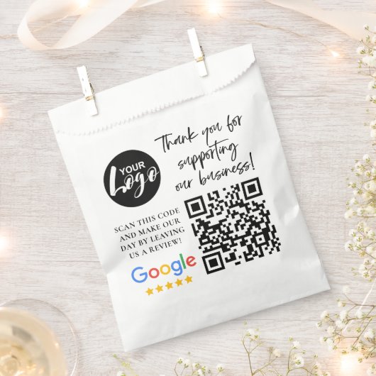 Google Reviewen Dank u Logo QR code Bedankzakje (Geknipt)