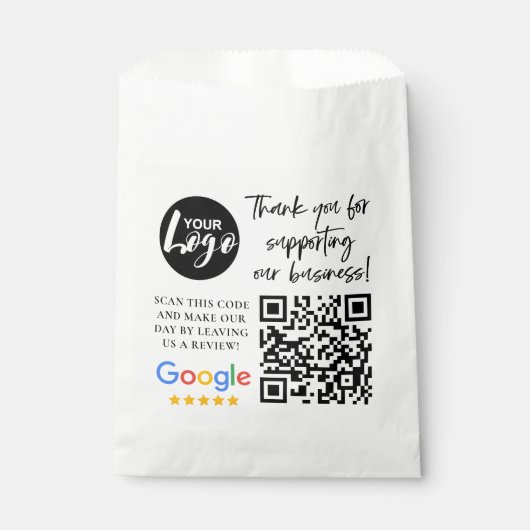 Google Reviewen Dank u Logo QR code Bedankzakje (Voorkant)