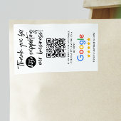 Google Reviewen Dank u Logo QR code Etiket