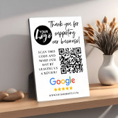 Google Reviewen Dank u Logo QR code Fotoplaat