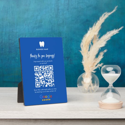 Google Reviewen Dentist Business Link QR Code Fotoplaat (Zijkant)