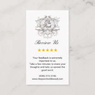 Google Reviewen met dank en QR-code Visitekaartje