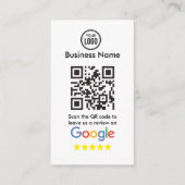 Google-Reviewen met QR-code en zakelijke Logo Informatiekaartje (Voorkant)