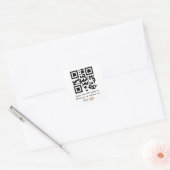 Google-Reviewen met QR-code Vierkante Sticker (Envelop)