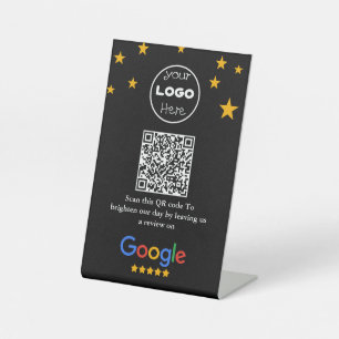 Google-Reviewen   Professionele zakelijke QR-code Reclamebord Met Voetstuk