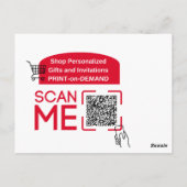 GOOGLE REVIEWEN QR-code Custom Branded Briefkaart (Achterkant)