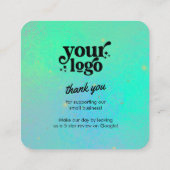 Google Reviewen QR Code Modern Logo Business Revie Informatiekaartje (Achterkant)