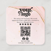 Google Reviewen QR Code Modern Logo Business Revie Informatiekaartje (Voorkant)