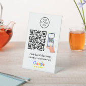 Google-Reviewen | QR-code zakelijke feedback Reclamebord Met Voetstuk (Insitu)