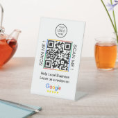 Google-Reviewen | Zakelijke feedback QR Code Pedes Reclamebord Met Voetstuk (Insitu)