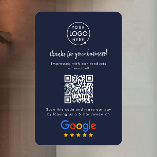 Google-Reviewen Zakelijke Review Link QR Code Na Raamsticker