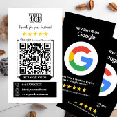 Google Reviews | Carte de visite QR Code noir pour