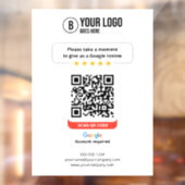 Google Reviews QR-code Beoordeel mijn bedrijf 5 st Raamsticker (Vel 2)