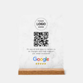Google reviews qr code tabletop sign acryl bord (Voorkant)