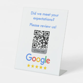 Google Reviews QR-code-voetstukbord Reclamebord Met Voetstuk