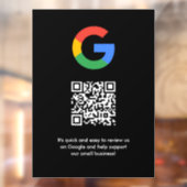 Google Reviews Raamsticker | QR Code Vinyl Decal (Vel 2)